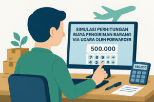 Ilustrasi perhitungan biaya pengiriman air freight oleh jasa forwarder